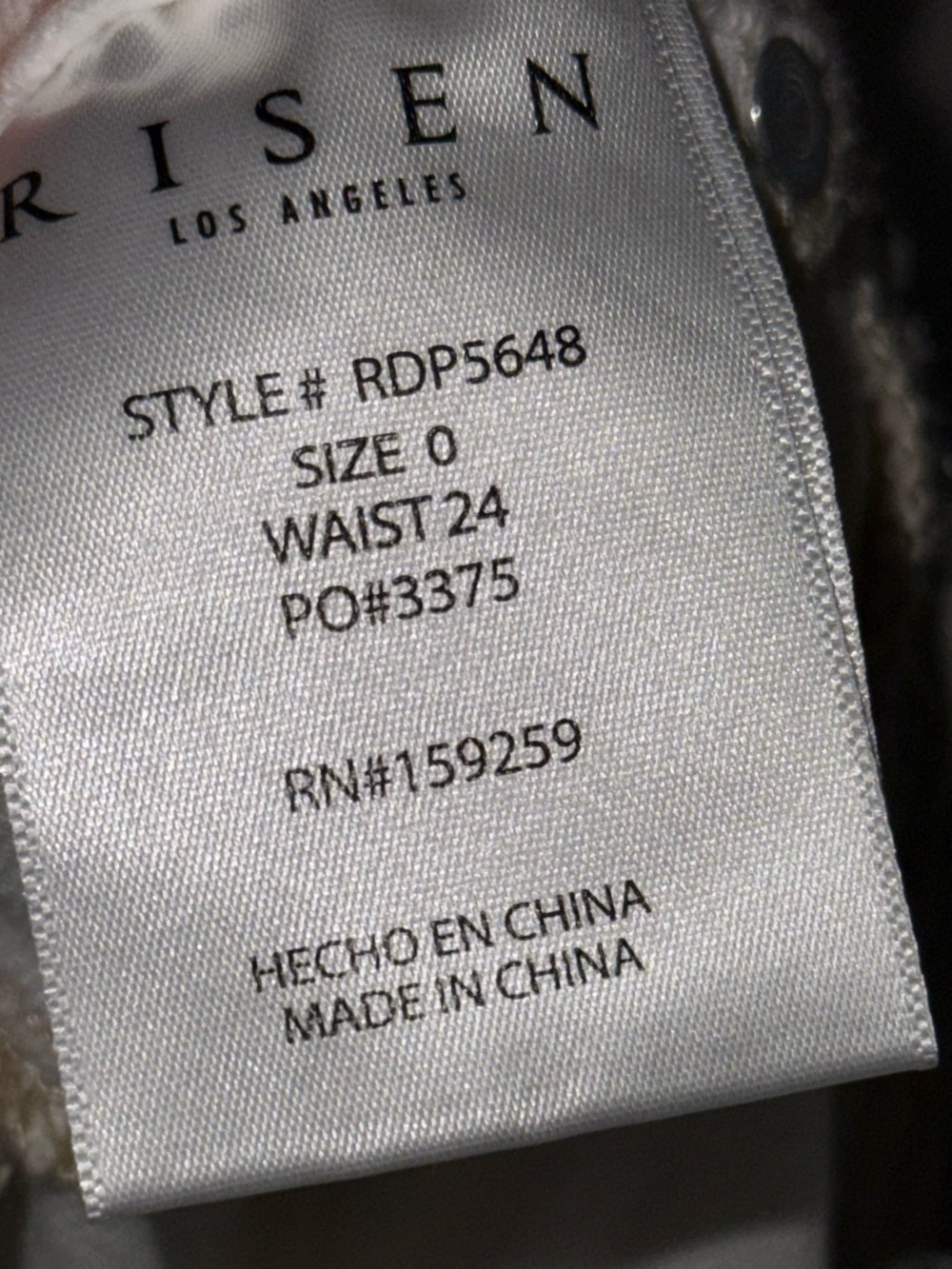 Risen White Straight Leg Jeans Size 0/24 Mid Rise Stretch Denim - Picture 7 of 8